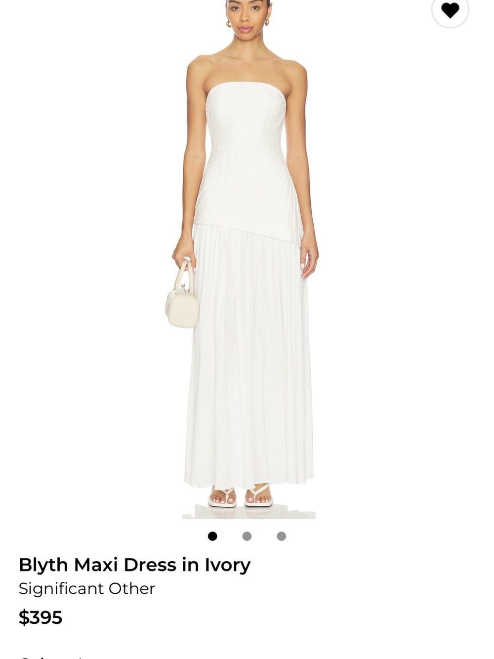 Ivory Strapless Maxi Dress -Blyth Significant Other - Ty it on at Revolve first!